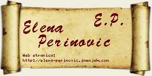 Elena Perinović vizit kartica